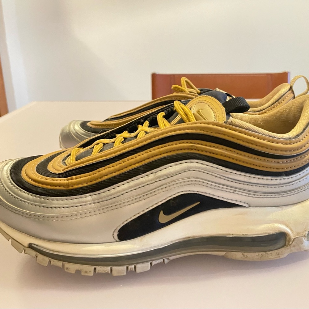 Nike Air Max 97 Metallic Gold Silver Women's Size 8